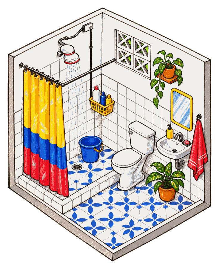 bathROOMs, the Baldosa room