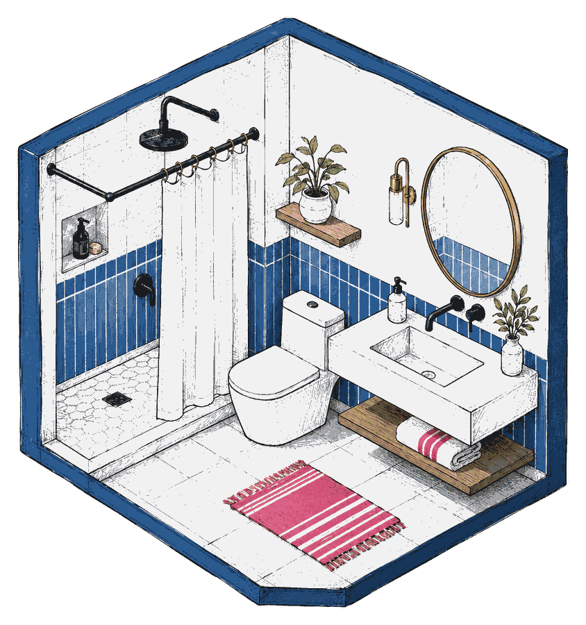 bathROOMs, the Cove room